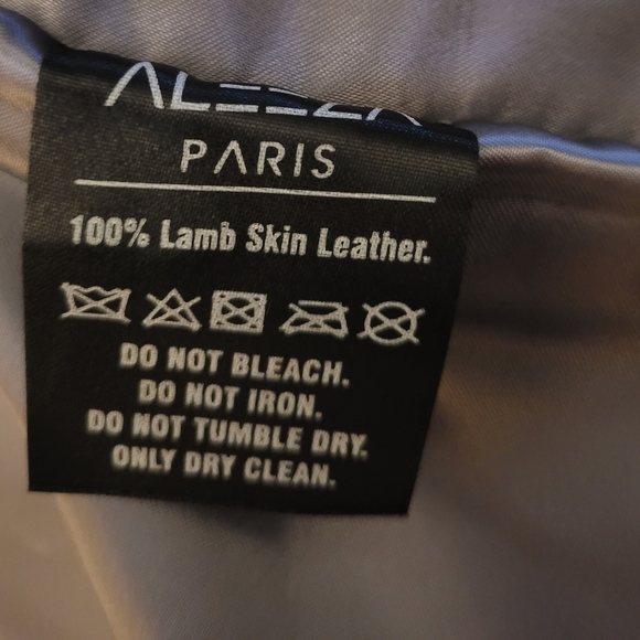 ALEEZA PARIS Brett Lamb Skin Leather Jacket. Sz S. NWT - Picture 12 of 15